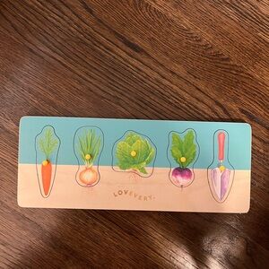 Lovevery Wooden Puzzle with Vegetables, from Pioneer Kit for Months 16-18